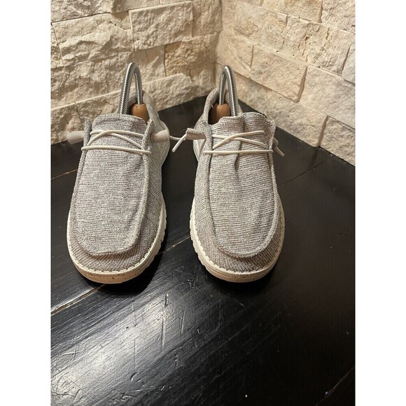 Hey Dude Wendy Sox Women's Shoes Size 8 Stone Gray Slip On Casual Loafers - Picture 2 of 9